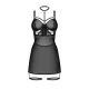 Бебі-дол Obsessive Arrowel Black chemise 2XL/3XL, з декоративним чокером та гартерами