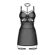 Бебі-дол Obsessive Arrowel Black chemise 2XL/3XL, з декоративним чокером та гартерами