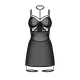 Бебі-дол Obsessive Arrowel Black chemise S/M, з декоративним чокером та гартерами