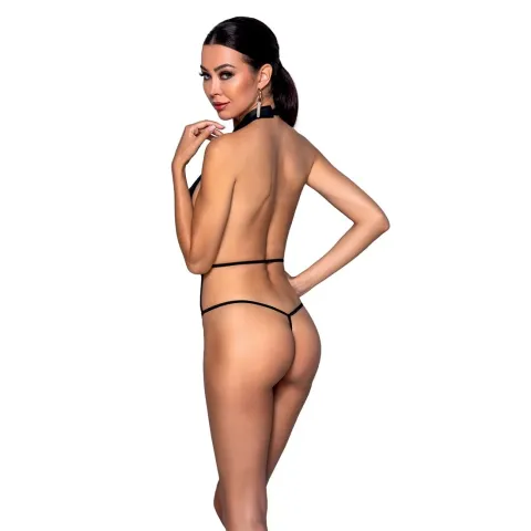 Боди-халтер из экокожи Passion JANNIES BODY L/XL черный