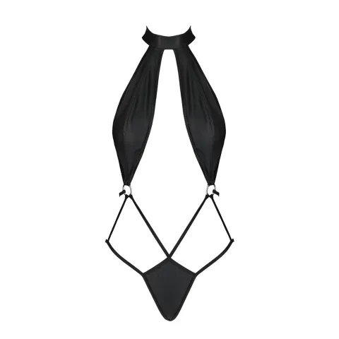Боди-халтер из экокожи Passion JANNIES BODY L/XL черный