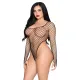 Боді Leg Avenue High-Cut Industrial Net Bodysuit One Size Black