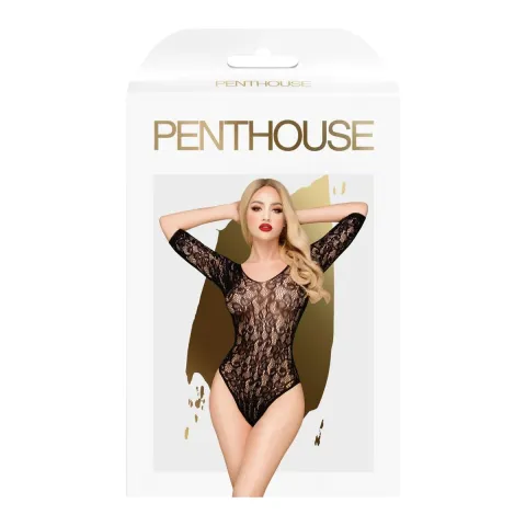 Боди — Penthouse Lingerie «Midnight Visit», черное, XL