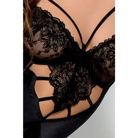 Боди-монокини Passion Exclusive HAYA BODY XXL/XXXL, черный