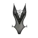 Боди-монокини с декольте Passion ERZA BODY XXL/XXXL, черный