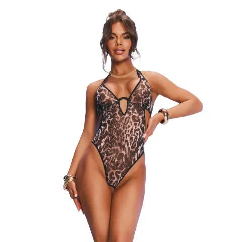Боді Obsessive Addia crotchless teddy S/M