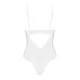 Боди Obsessive Alissium Teddy White, XL/2XL, лиф с мягкими чашками, высокие вырезы для ног