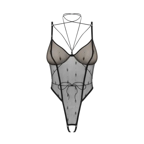 Боді Obsessive Anniverse Special crotchless teddy S/M