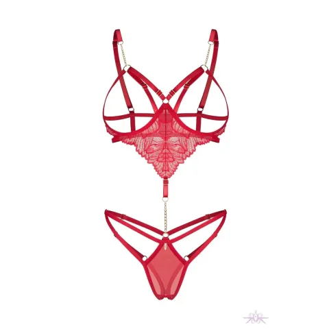 Боді Obsessive Matildea crotchless teddy L/XL