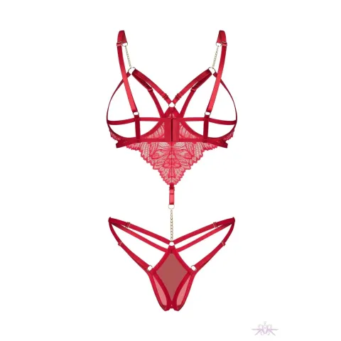 Боді Obsessive Matildea crotchless teddy L/XL