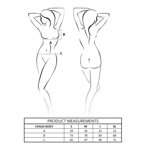 Боди Passion EVALIE BODY, белый, размер XL