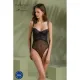 Боді Passion KERRIA BODY black, L/XL, з високими вирізами та верхом балконет