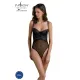 Боді Passion KERRIA BODY black, S/M, з високими вирізами та верхом балконет