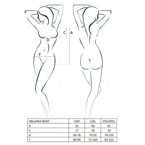 Боді Passion MELANIA BODY L/XL, black