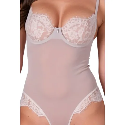 Боди Passion ZOVEL BODY светло-серого цвета, размер S