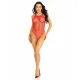 Боді-сітка Leg Avenue Net snap crotch tank bodysuit Red, One Size