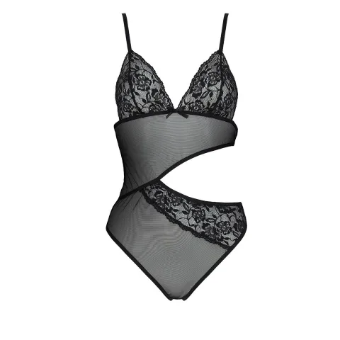 Боди с ажурным лифом Passion CHRISTA BODY L/XL, черный