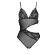 Боди с ажурным лифом Passion CHRISTA BODY L/XL, черный