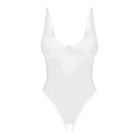Боді з доступом Obsessive Alissium crotchless teddy, XL/2XL, ліф з м’якою чашкою, високі трусики