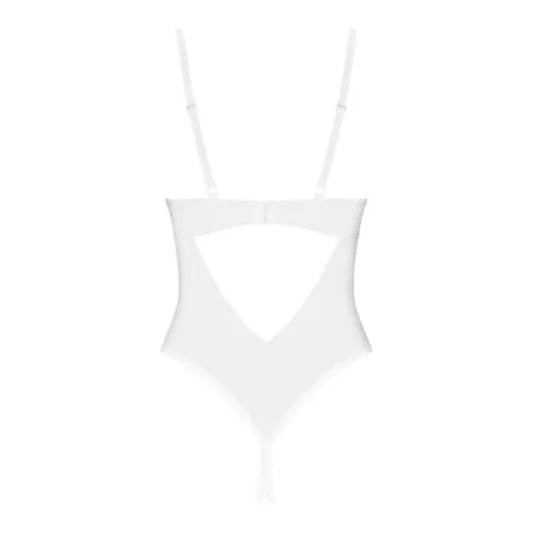Боді з доступом Obsessive Alissium crotchless teddy, XS/S, ліф з м’якою чашкою, високі трусики