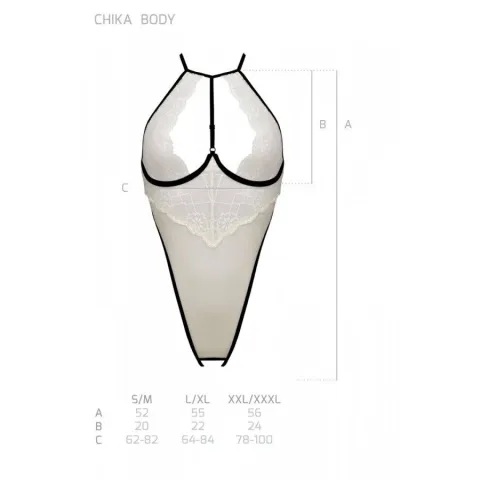 Боди с вырезом Passion CHIKA BODY L/XL, кремовый