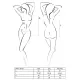 Боді з дуже глибоким декольте Passion DARYL BODY L/XL, black