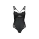 Боді з еко-шкіри та мережива Passion LOONA BODY XXL/XXXL, black