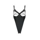 Боді з екошкіри Passion CELIN BODY L/XL, black, з доступом, відкритий