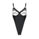 Боді з екошкіри Passion CELINE BODY 6XL/7XL black, з доступом, відкритий
