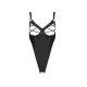 Боди из экокожи Passion CELINE BODY XXL/XXXL, черный, с вырезом, открытый