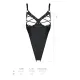 Боди из экокожи Passion CELINE BODY XXL/XXXL, черный, с вырезом, открытый