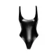 Боди с мокрим эффектом Noir Handmade F244 Powerwetlook body с высоким вырезом нижней части, M