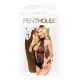 Боди с высоким воротником и глубоким декольте Penthouse — Perfect Lover Black L/XL