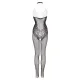 Бодістокінг - Christine Crotchless Bodystocking With Flowerlace Amara, чорний