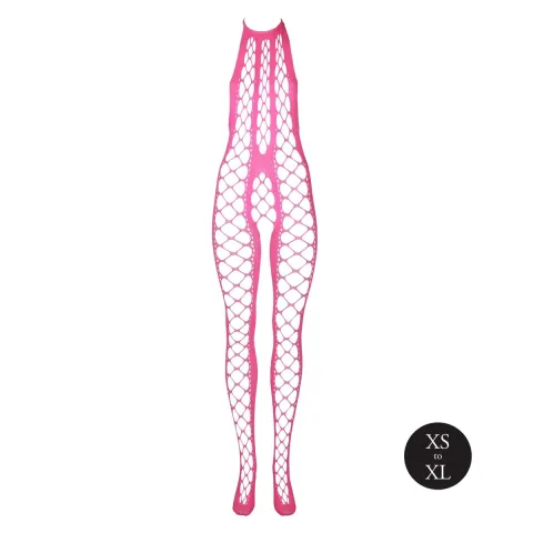 Бодістокінг - Ouch! Bodystocking With Halterneck, рожевий XS/XL
