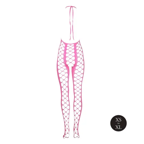 Бодістокінг - Ouch! Bodystocking With Halterneck, рожевий XS/XL
