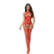 Бодістокінг - Bodystocking 2054, червоний - One Size