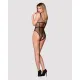 Бодістокінг із великої сітки з доступом Obsessive B117 teddy S/M/L, чорний