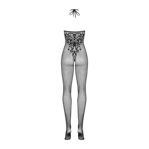 Бодістокінг Obsessive Bodystocking G308 S/M/L, халтер, декор у вигляді татуювання