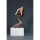 Боди-сток с вырезом Moonlight Model 05 XS-L Black, вырез на спине, имитация ажурного бралетта
