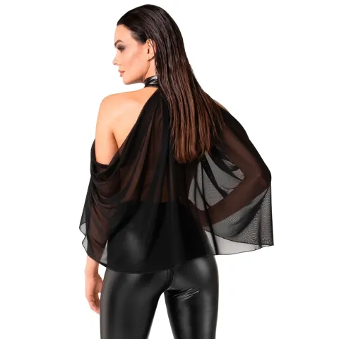Bolero Noir Handmade F349 Tulle bolero - 6XL