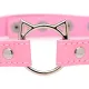 Чокер Master Series Kinky Kitty Ring Slim Choker - розовый