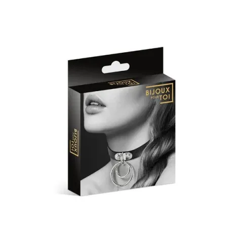 Чокер с двумя кольцами Bijoux Pour Toi — TWO RINGS, экокожа