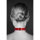 Чокер с кольцом для поводка Bijoux Pour Toi — FETISH Red, экокожа
