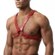 Чоловіча портупея Art of Sex - Spartacus, екошкіра, колір червоний, розмір L-2XL