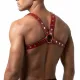 Чоловіча портупея Art of Sex - Spartacus, екошкіра, колір червоний, розмір L-2XL