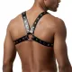 Чоловіча портупея Art of Sex - Spartacus, екошкіра, колір чорний, розмір L-2XL