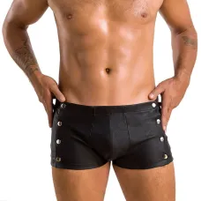 Мужские кожаные боксёры с заклёпками Passion 048 SHORT DAVID L/XL BLACK