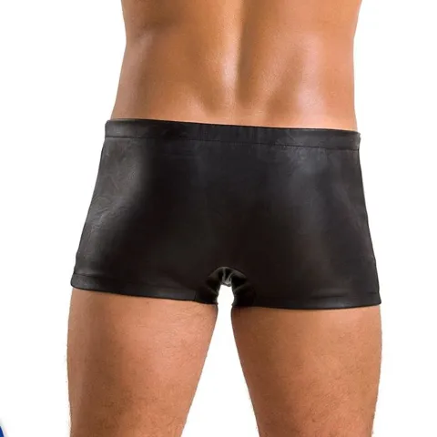 Мужские кожаные боксёры с заклёпками Passion 048 SHORT DAVID XXL/XXXL ЧЁРНЫЙ