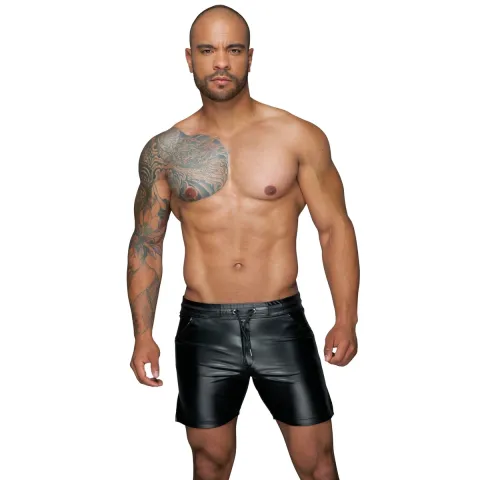 Чоловічі шорти з мокрим ефектом Noir Handmade H061 Powerwetlook shorts, S